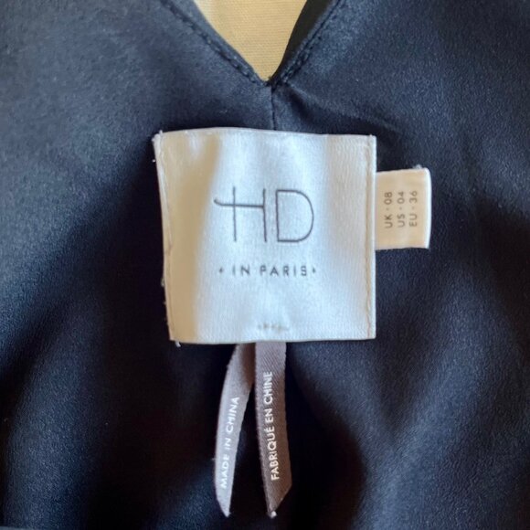 Anthropologie HD in Paris Sheer Flowy Black Dress | Size 4 - Picture 8 of 10